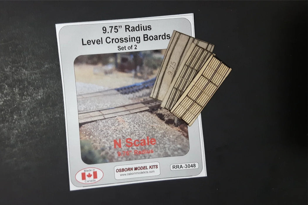 Osborn Model Kits 3048 N Scale Radius Crossing Boards 9.75" Kit