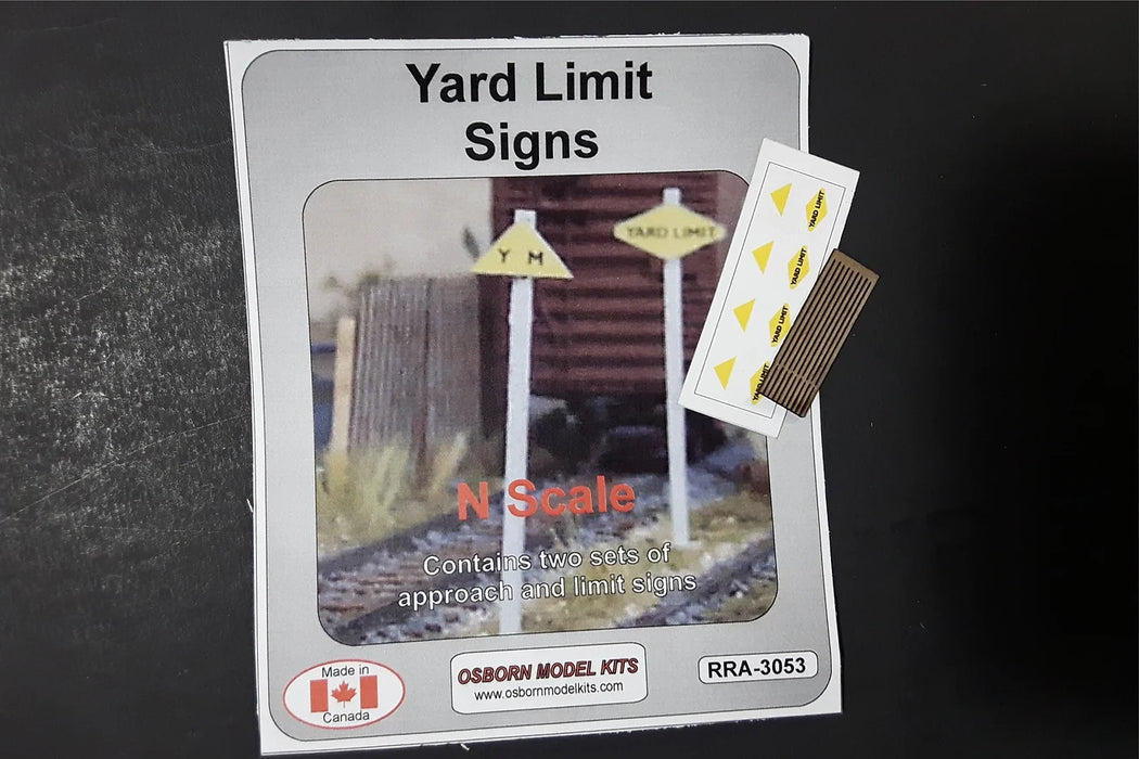 Osborn Model Kits 3053 N Scale Yard Limit Signs Kit