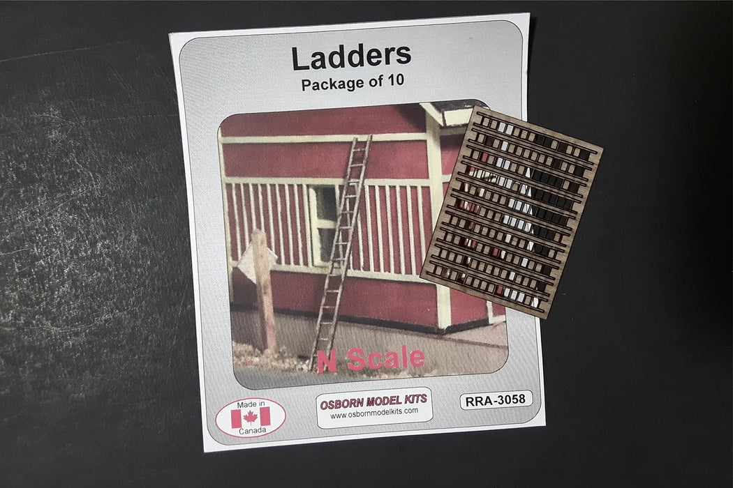 Osborn Model Kits 3058 N Scale Ladders (10 Pack)