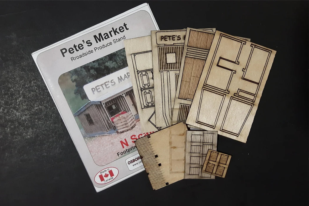 Osborn Model Kits 3062 N Scale Pete's Produce Stand Craftsman Kit