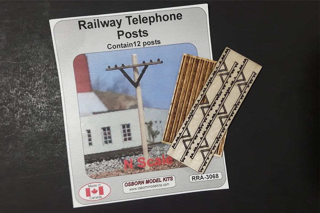Osborn Model Kits 3068 N Scale Telephone Poles (12 Pack)