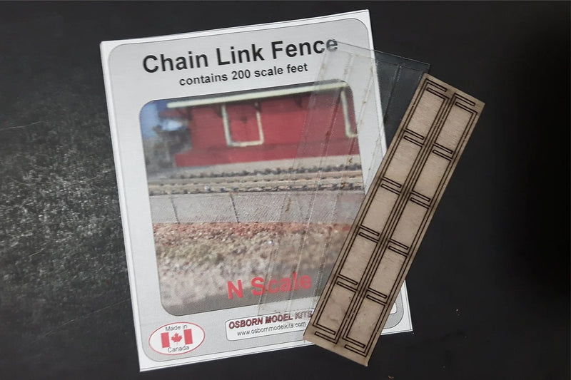 Osborn Model Kits 3071 N Scale Chain Link Fence Kit
