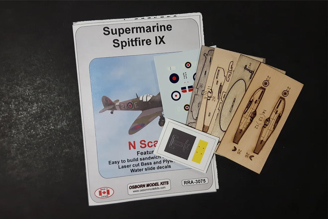 Osborn Model Kits 3075 N Scale Spitfire IX Supermarine Kit