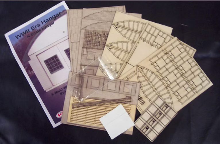 Osborn Model Kits 3078 N Scale Aircraft Hanger Kit