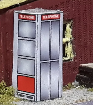 Osborn Model Kits 3088 N Scale Vintage Phone Booth Kit