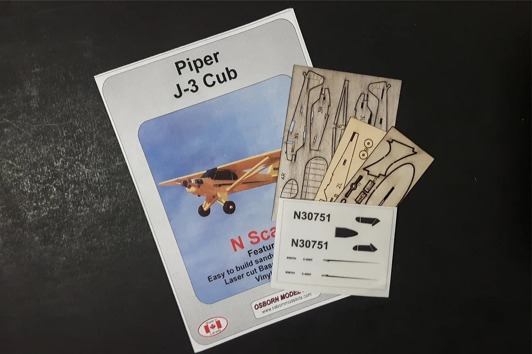 Osborn Model Kits 3089 N Scale Piper J-3 Cub Kit