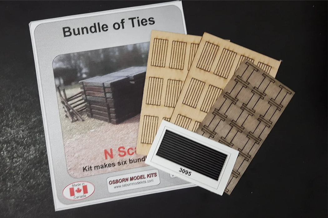 Osborn Model Kits 3095 N Scale Bundle of Ties (6 Pack)