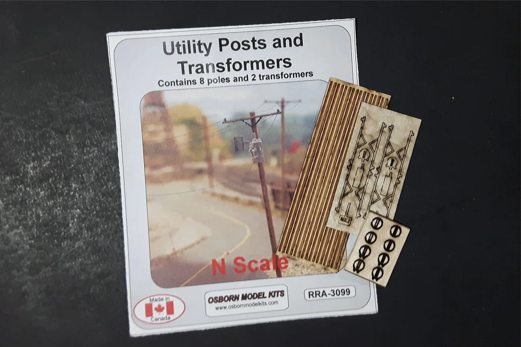 Osborn Model Kits 3099 N Scale Utility Poles Kit (8 Pack)