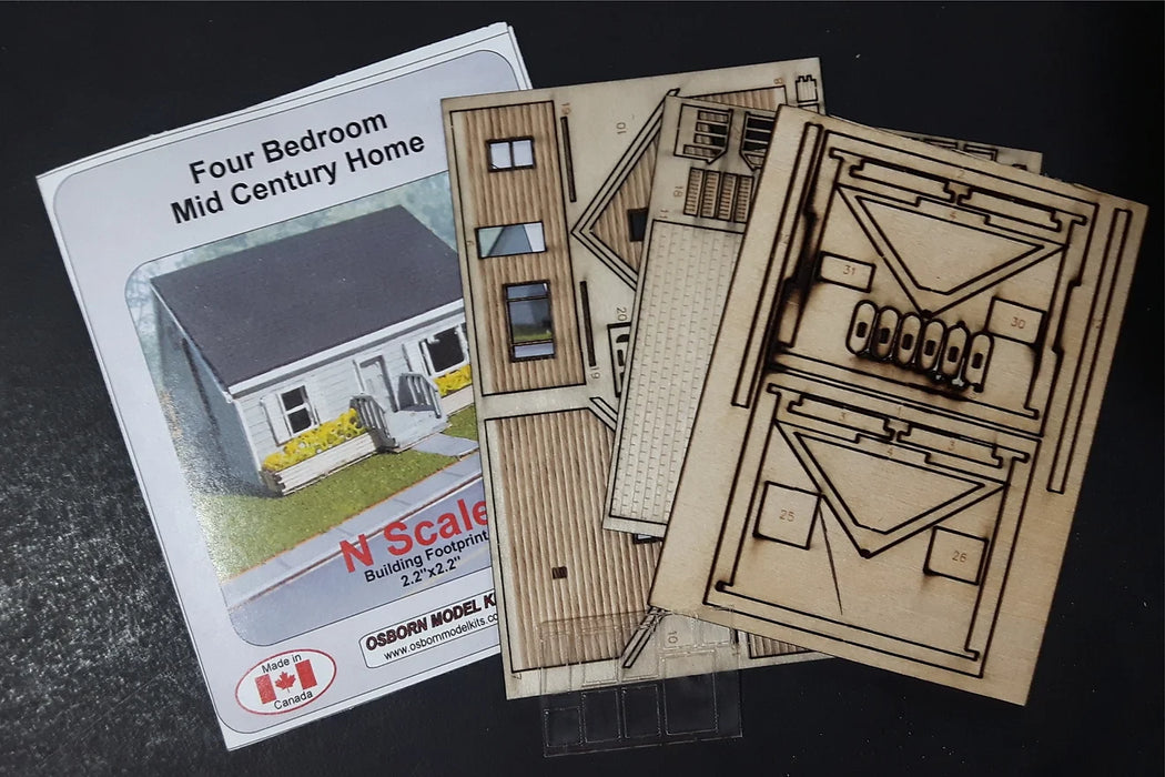 Osborn Model Kits 3103 N Scale Four Bedroom Home Craftsman Kit
