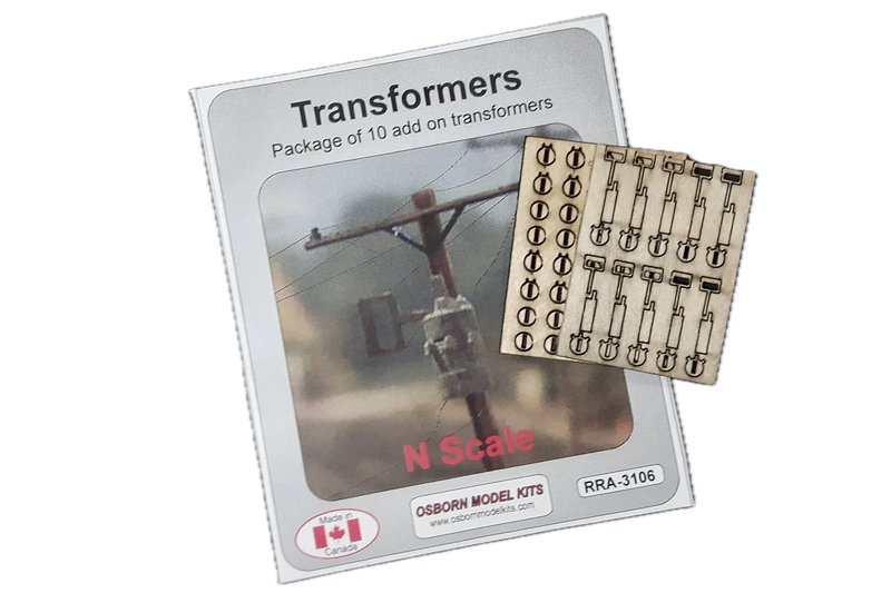 Osborn Model Kits 3106 N Scale Transformers for Utility Poles Kit (10 Pack)