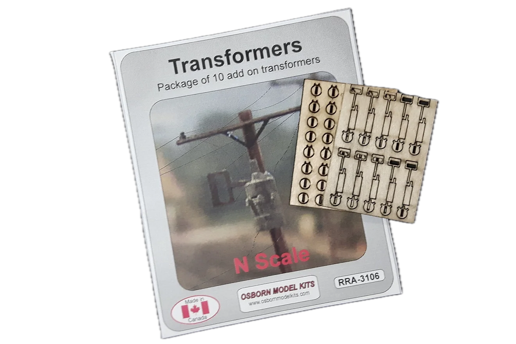 Osborn Model Kits 3106 N Scale Transformers for Utility Poles Kit (10 Pack)