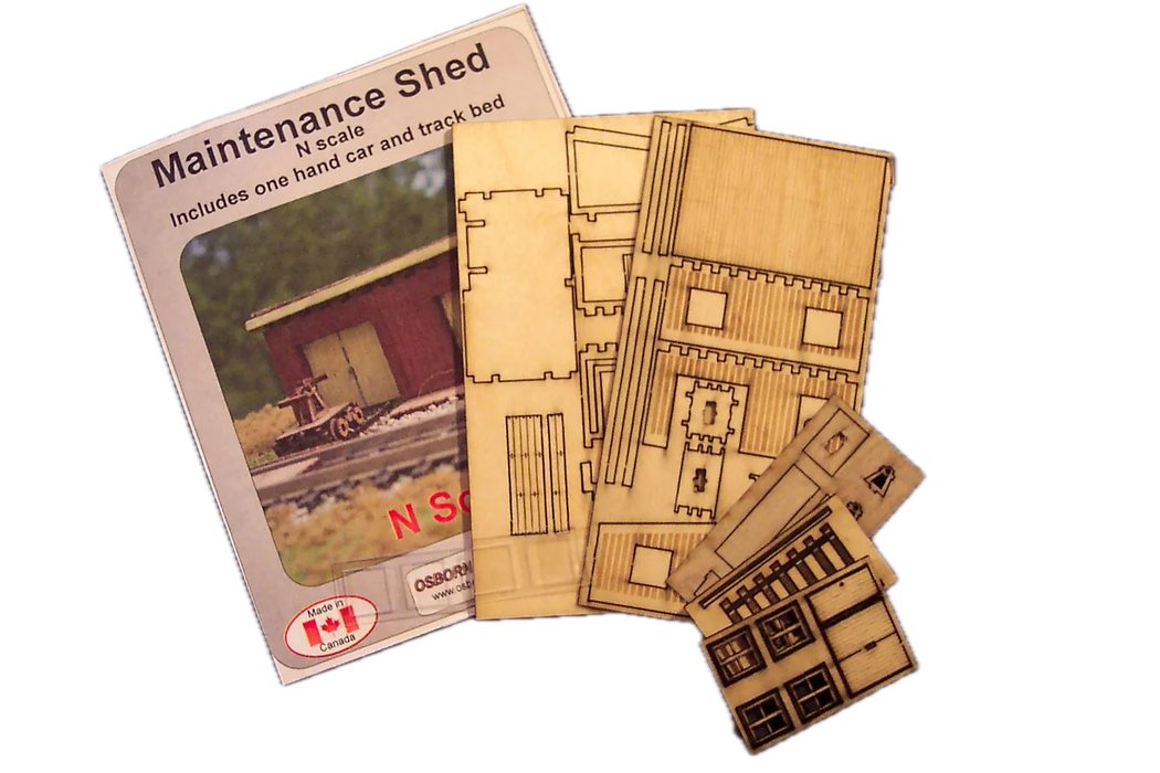 Osborn Model Kits 3108 N Scale Maintenance of Way Shed Kit