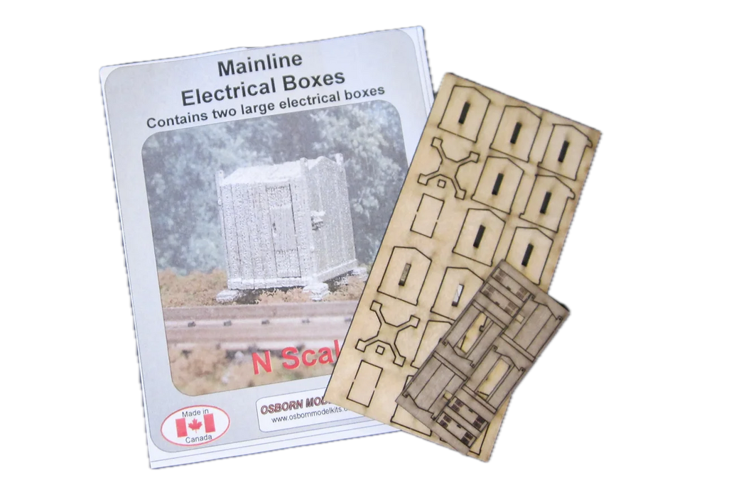 Osborn Model Kits 3109 N Scale Mainline Electrical Boxes Kit (2 Pack)