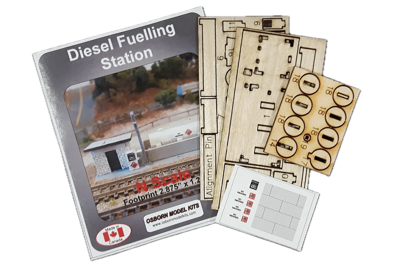 Osborn Model Kits 3122 N Scale Diesel Fueling Station Kit