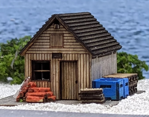 Osborn Model Kits 3125 N Scale Lobster Fishing Equipment Shed Kit