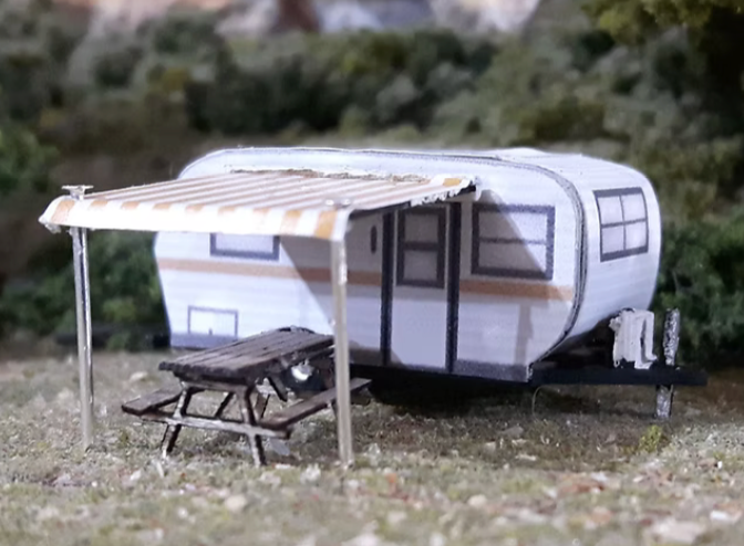 Osborn Model Kits 3126 N Scale 15' Travel Trailer Kit — White Rose Hobbies