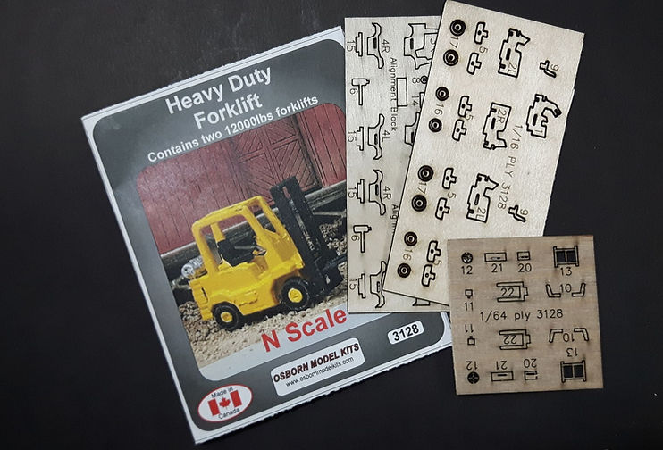 Osborn Model Kits 3128 N Scale Forklift Heavy Duty Kit (2 Pack)