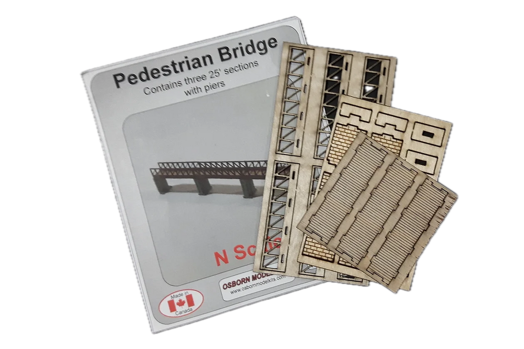 Osborn Model Kits 3133 N Scale Pedestrian Bridge Kit
