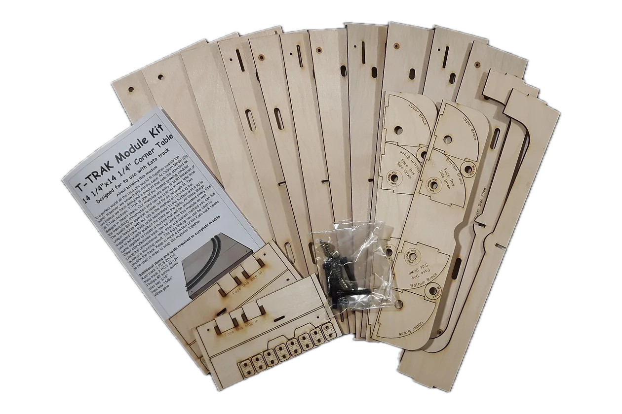 Osborn Model Kits 3135 N Scale T-Track Corner Module Kit — White Rose ...