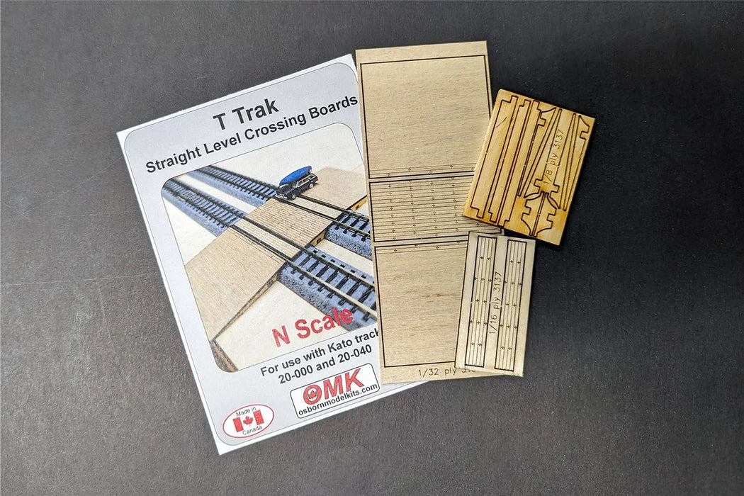 Osborn Model Kits 3137 N Scale Straight Level Crossing for Kato Track