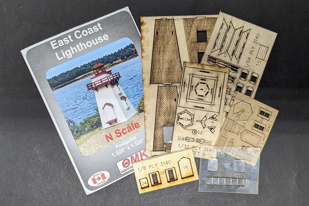 Osborn Model Kits 3140 N Scale East Coast Lighthouse Craftsman Kit