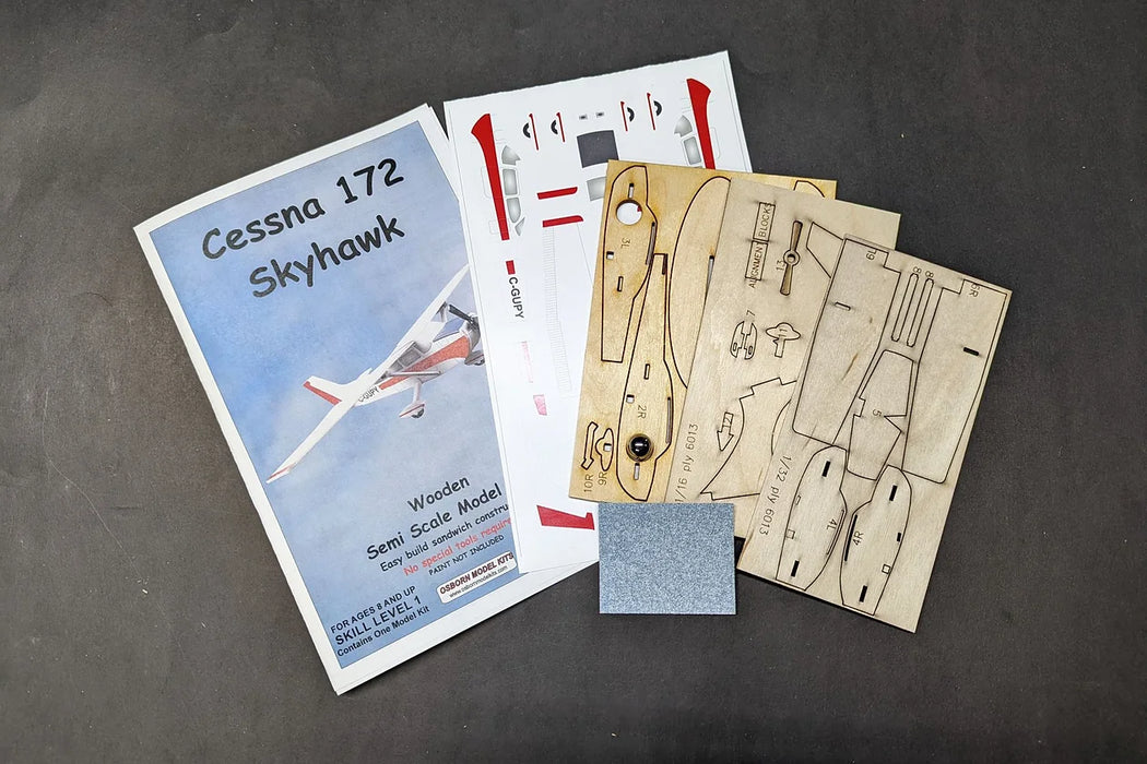 Osborn Model Kits 6013 1/66 Scale Cessna 172 Skyhawk Model Aircraft Kit