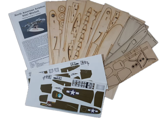 Osborn Model Kits 6040 1/66 Scale B-25 Mitchell Model Aircraft Kit