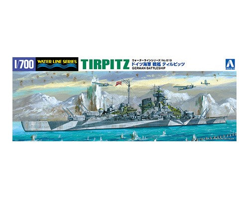 Aoshima 06749 1/700 German Battleship Tirpitz Waterline Model Kit