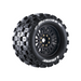 Louise RC L-T3327X MFT ST-Mcross Sport Tires with 0 & 1/2 Offset and 17mm Removable Hex on Black Rim for 1/8 Stadium Truck (1 Pair)