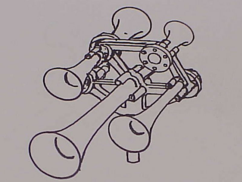 Overland Models 9017 HO Scale N&W Style 5 Chime Air Horn
