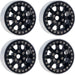Powerhobby 5050 Black Aluminum 1.9" Beadlock Wheels with 9mm Hubs 4 Pack