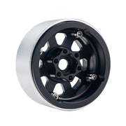 Powerhobby 5050 Black Aluminum 1.9" Beadlock Wheels with 9mm Hubs 4 Pack