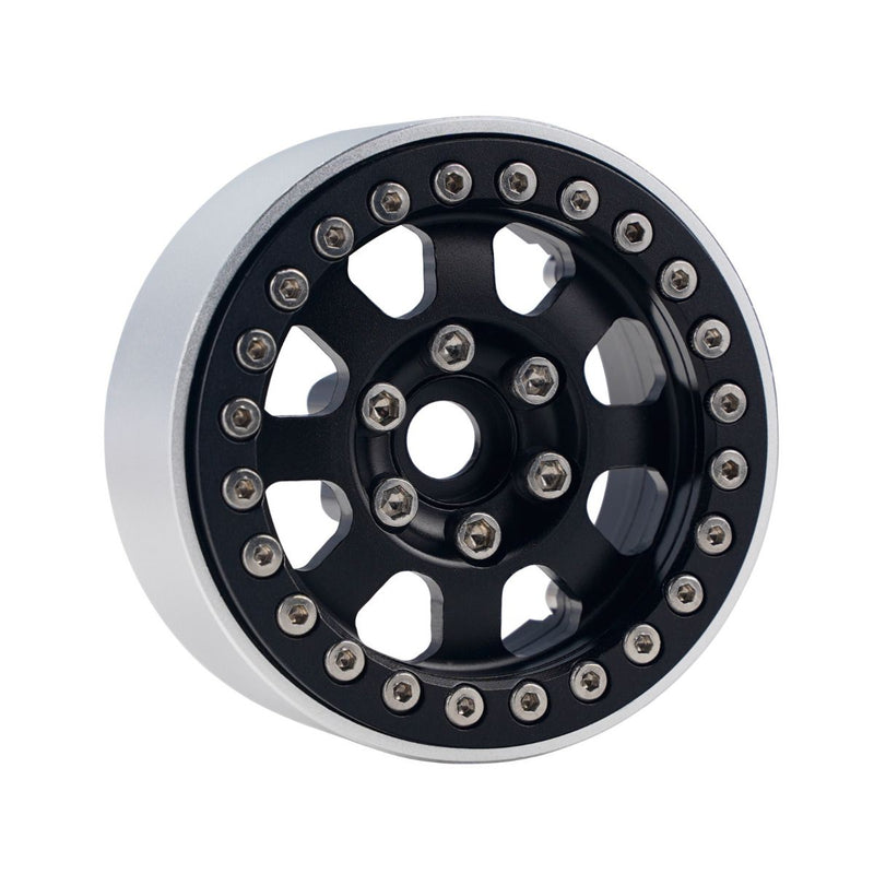 Powerhobby 5050 Black Aluminum 1.9" Beadlock Wheels with 9mm Hubs 4 Pack