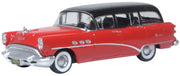 Oxford Diecast 87BCE54004 HO Scale (1:87) 1954 Buick Century Estate Station Wagon - Red/Black