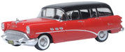 Oxford Diecast 87BCE54004 HO Scale (1:87) 1954 Buick Century Estate Station Wagon - Red/Black