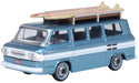 Oxford Diecast 87CG61001 HO Scale (1:87) 1961 Chevrolet Corvair Greenbrier Passenger Van - Turquoise & White