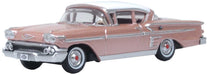 Oxford Diecast 87CIS58001 HO Scale 1958 Chevrolet Impala Sport Coupe Metallic Cay Coral