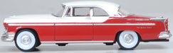 Oxford Diecast 87CNY55001 HO Scale (1:87) 1955 Chrysler New Yorker Deluxe St. Regis - Red/Platinum