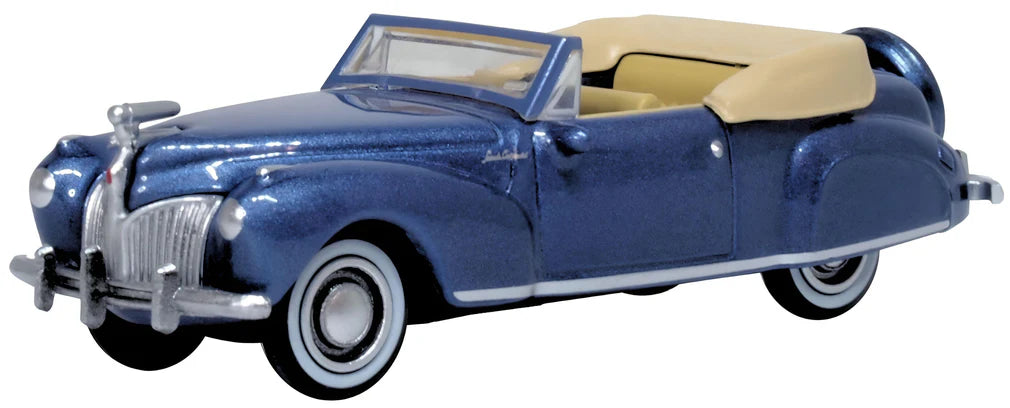 Oxford Diecast 87LC41007 HO Scale 1941 Lincoln Continental Convertible - Darian Blue