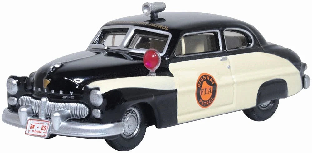 Oxford Diecast 87ME49010 HO Scale 1949 Mercury 8 Florida Highway Patrol