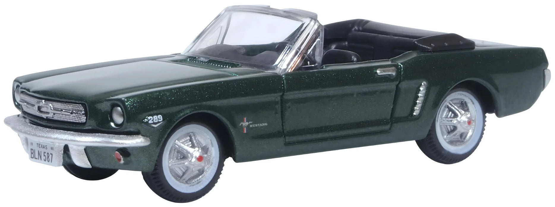 Oxford Diecast 87MU65006 HO Scale 1965 Ford Mustang Convertible - Ivy Green