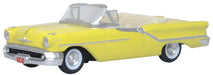 Oxford Diecast 87OC57001 HO Scale 1957 Oldsmobile 88 Convertible Coronado Yellow