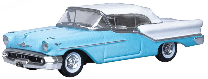 Oxford Diecast 87OC57002 HO Scale 1957 Oldsmobile 88 Convertible Banff Blue