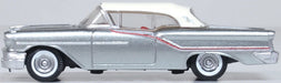 Oxford Diecast 87OC57003 HO Scale (1:87) 1957 Oldsmobile 88 Convertible - Top Up (Gray/red/white)