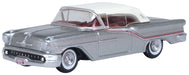 Oxford Diecast 87OC57003 HO Scale (1:87) 1957 Oldsmobile 88 Convertible - Top Up (Gray/red/white)
