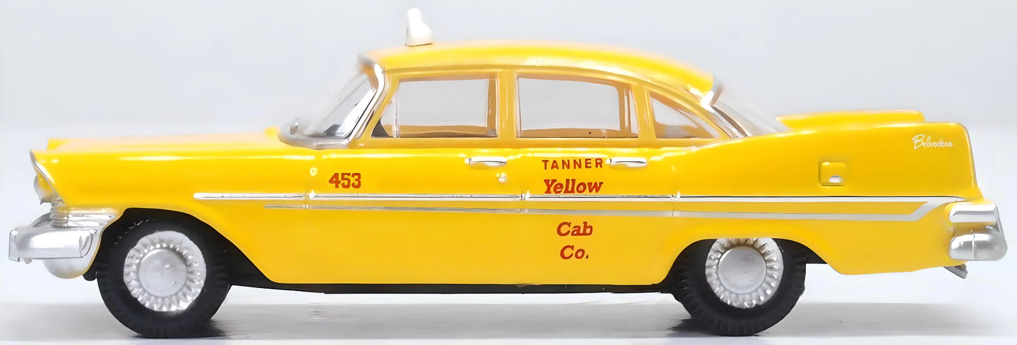 Oxford Diecast 87PC59002 HO Scale (1:87) 1959 Plymouth Belvedere Sedan - Tanner Yellow Cab