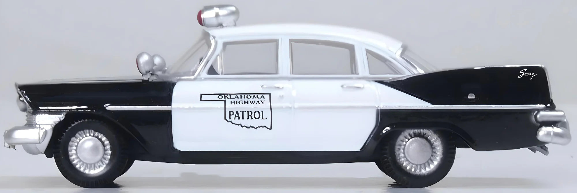 Oxford Diecast 87PS59001 HO Scale (1:87) 1959 Plymouth Savoy Sedan - Oklahoma Highway Patrol