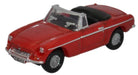 Oxford Diecast NMGB001 N Scale 1962 MG MGB - Tartan Red