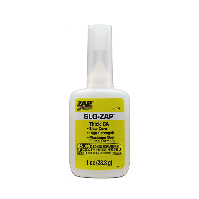 Pacer PT-20 Slo ZAP CA Glue, 1 oz, Thick