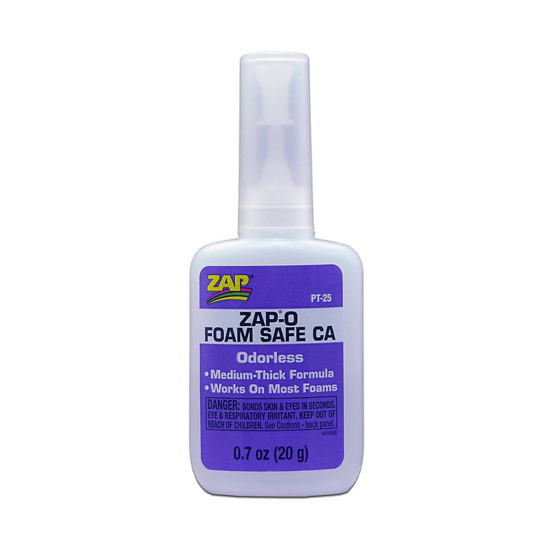 Pacer PT-25 ZAP-O Foam Safe CA Glue, .7 oz